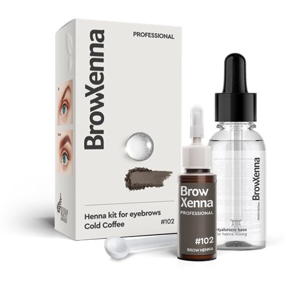 Brow Xenna #102 Cold Coffee 10ml + baza hialuronowa 30ml