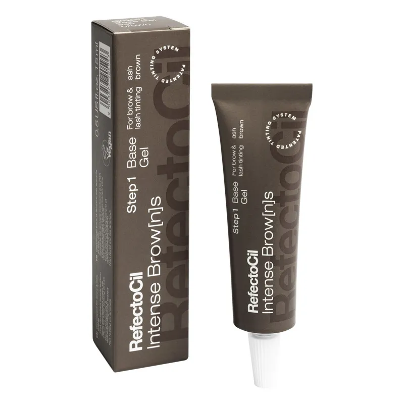 RefectoCil Intense Brow[n]s Base Gel Ash Brown 15ml farba do brwi i rzęs popielaty brąz