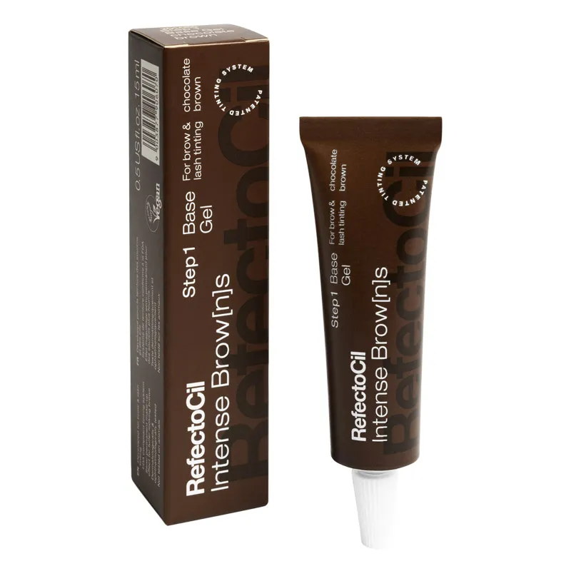 RefectoCil Intense Brow[n]s Base Gel Chocolate Brown 15ml farba do brwi i rzęs czekoladowy brąz