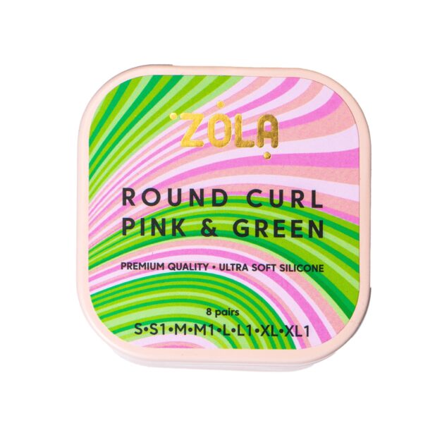ZOLA Round Curl Pink & Green 8 par formy silikonowe laminacja rzęs