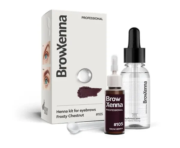 Brow Xenna #105 Frosty Chestnut 10ml + baza hialuronowa 30ml
